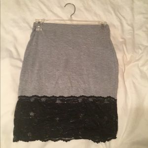 Grey pencil skirt